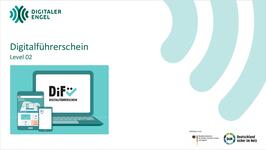Das Deckblatt des Pr&auml;sentation zum DsiN-Digitalf&uuml;hrerschein (DiF&uuml;) Level 2
