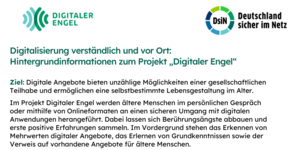 Logo Digitaler Engel und die ersten Zeilen der Vorlage