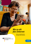 Titelseite der Broschüre "Nie zu alt fürs Internet"