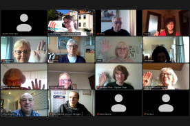 Zoom Meeting, Teilnehmer auf Computer digital in Ahrweiler zu sehen