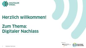 Bildschirmfoto von der Präsentation mit dem Titel der Veranstaltung