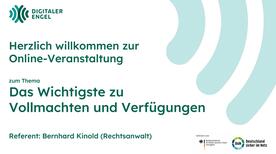 Präsentationsfolie Begrüßung