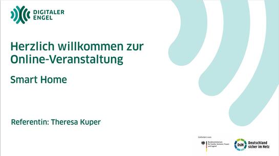 Die Startfolie der PowerPoint-Präsentation zu Smart Home